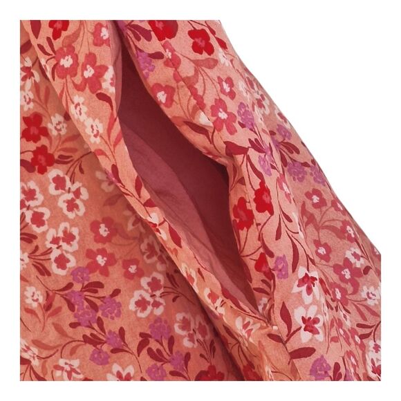 Terra & Sky Button Front Dress 100% Cotton Pockets Magic Garden/Soft Mimosa 2X - Picture 11 of 12